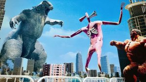 Сиреноголовый против Халка и Годзиллы. Sirenhead vs Hulk and Godzilla