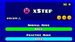 xStep с тремя монетами в геометрия даш