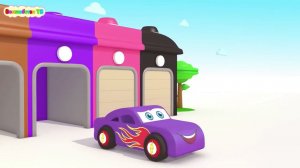 Учим Цвета мультфильм Гаражи и цветные машинки обучаем малышей Волшебство ТВ