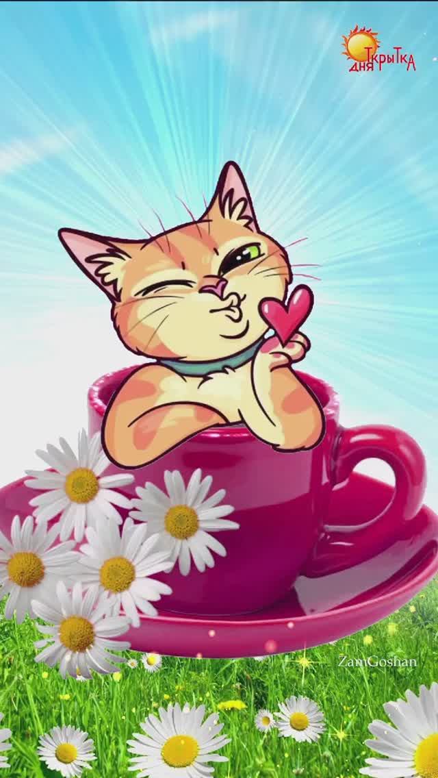 Доброе утро! Красивая открытка с пожеланием доброго утра смотреть онлайн