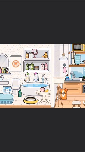 Обустройство ванной комнаты в игре #токалайфворлд# токабокаворлд#