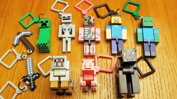 Брелки МАЙНКРАФТ, фигурки героев Minecraft с Aliexpress