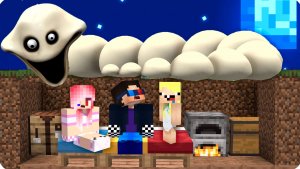 🪞ОБУСТРОИЛИ БУНКЕР под ЗЕМЛЕЙ от ГОЛОДНОГО ЧЕРВЯ в МАЙНКРАФТ! ЛЕСКА НУБИК ШЕДИ