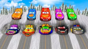 Мега ямы против Большого и Маленького Молнии! Битва в BeamNG Drive!