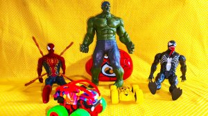 Машины Супергероев.Халка.Человек паук.Веном.Мстители.Марвел.Машинки.Гоночки.Гонка.Тачка.Тачки.Дети