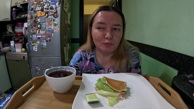 Рисоблин с начинкой, завтрак. Мукбанг #еда#вкусно смотреть онлайн