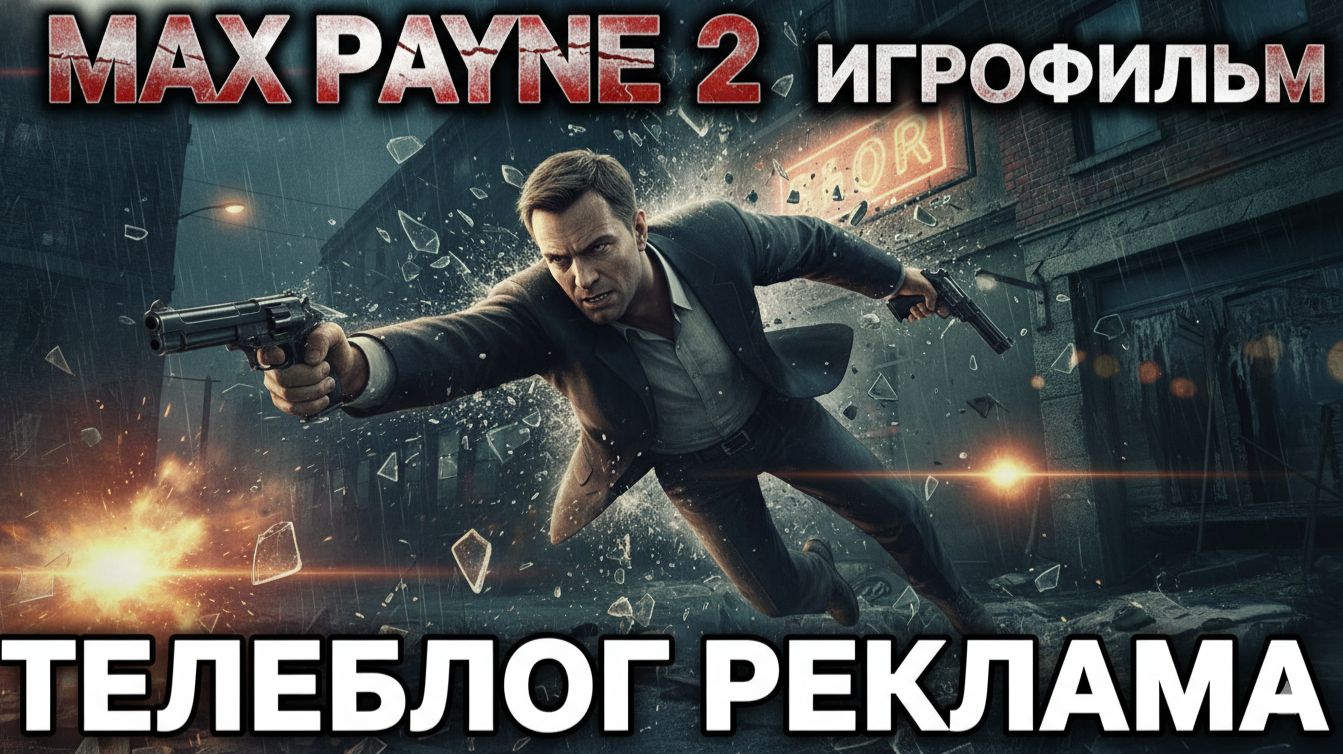 Max Payne 2 Игрофильм. Телеблог реклама смотреть онлайн