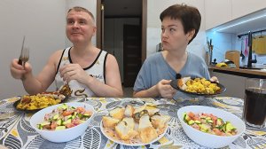 Мукбанг АБАЛДЕТЬ, Вован возгордился, хочет ПОХУДЕТЬ, оздоровиться и БРОСИТЬ меня! Семейный ужин