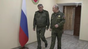 Появились кадры посещения Путиным командного пункта группировки ВС РФ "Запад".