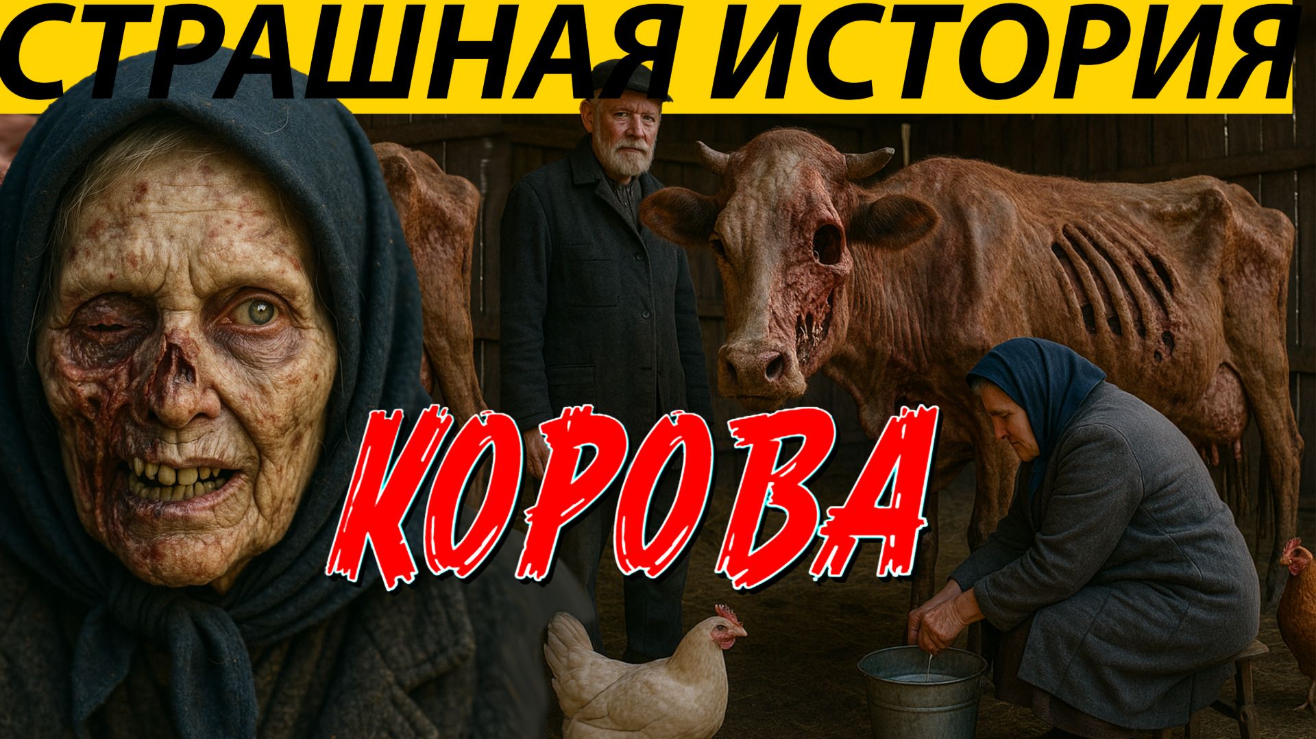 ВЕДЬМА С БОЛОТ ОБЕРНУЛАСЬ КОРОВОЙ, ЖУТКАЯ ДЕРЕВЕНСКАЯ ИСТОРИЯ. смотреть онлайн