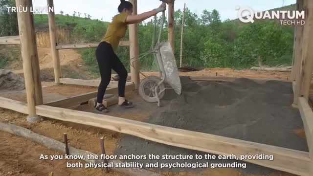 Молодая женщина с друзьями строят виллу в джунглях за 10 месяцев. Бушкрафт