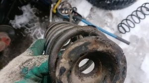 замена задней пружины polo sedan