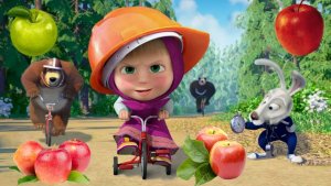 Маша и Медведь | Маша Яблочная Гонка | Ловим Яблоки в Корзину с Машей | Маша и Медведь Смотреть