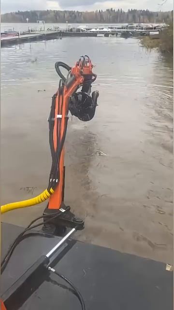 Земснаряд работа фрезой #дноуглубление #земснаряд