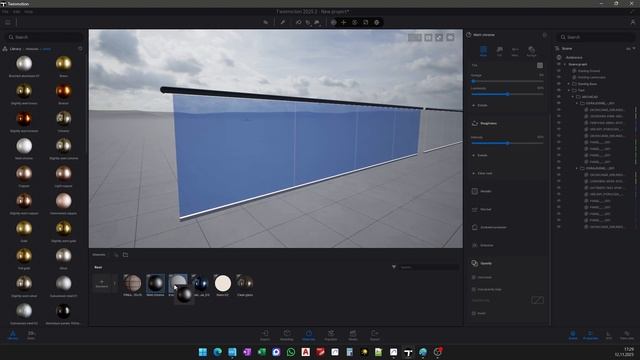 Twinmotion. Вариант подсветки стекла