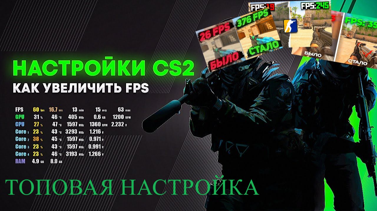 ЛУЧШИЕ СПОСОБЫ КАК ПОДНЯТЬ ФПС КС2 В 2025 ГОДУ! Оптимизация, Настройки КС 2 ПАРАМЕТРЫ В ВИНДОВС