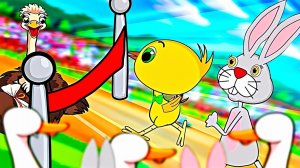 Цып-Цып Цыпленок 🐥Кто же победит🥇в Большом забеге на Птичьем дворе🐓🦃Страус❓Кролик❓а может белки❓