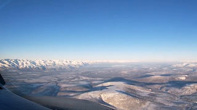 Морозный день -45 Заход и посадка в аэропорту Чара смотреть онлайн