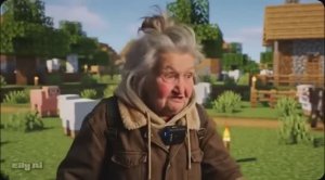 🍿 ИИ-БАБУШКА ПОПАЛА В МАЙНКРАФТ!!! *Создано при помощи ИИ