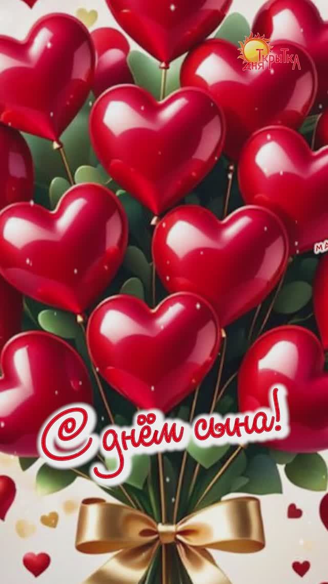 С днём сына! Красивая открытка на день сына. смотреть онлайн