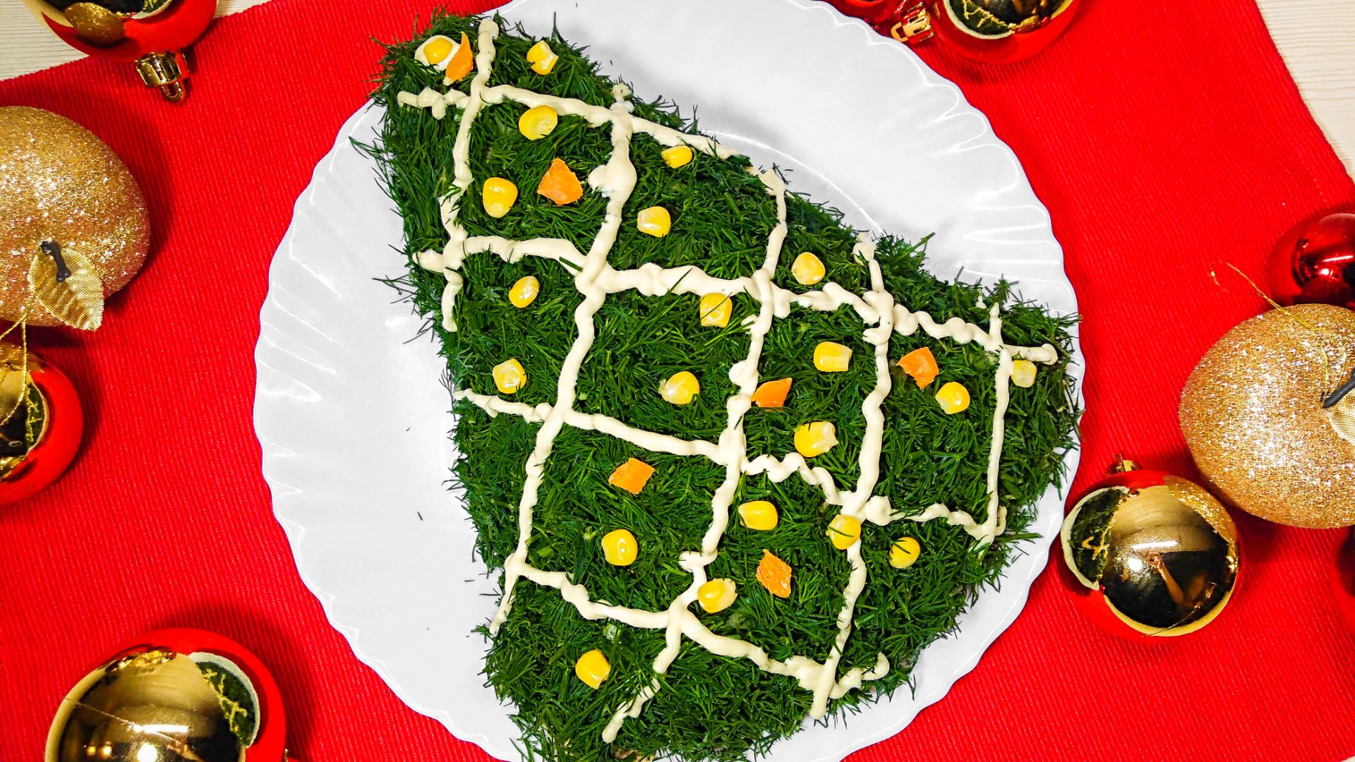 Новогодний Салат. Ёлочка.