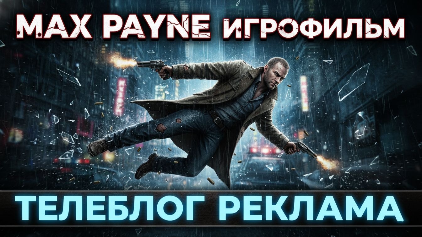 Max Payne Игрофильм. Телеблог реклама смотреть онлайн