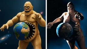 Я нашел в космосе загадочных голодных гигантских пожирателей планет из конструктора Лего