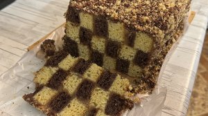 Из моего рецептурника. "Шахматный, песочный кекс" с повидлом