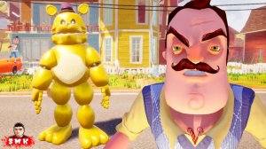 ШОУ ПРИВЕТ СОСЕД!КОНЦОВКА ФРЕДБЕРА!ИГРА HELLO NEIGHBOR ПРОХОЖДЕНИЕ МОДА FREDBEAR RUNAWAY ФИНАЛ!
