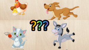 Учим названия животных. Пазлы с животными