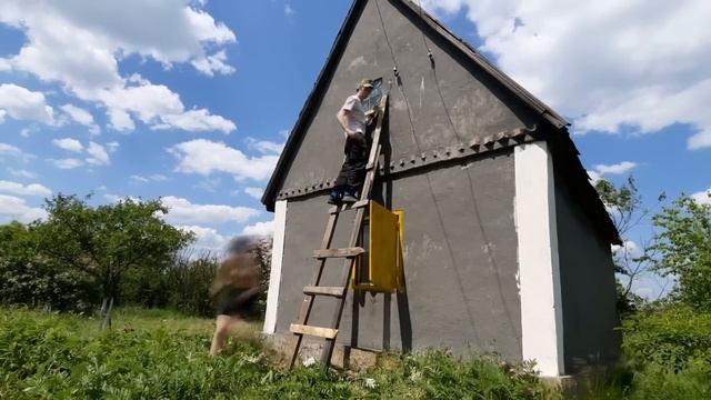 6 Подключили свет на дачекрасим окнаначинаем ремонт уличного туалета
