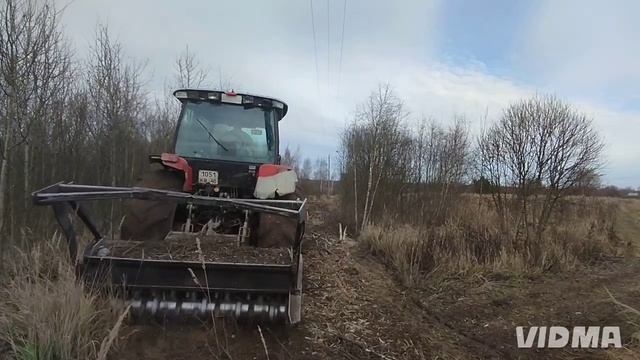 МТЗ 2022,РАБОТАЮ НА МУЛЬЧЕРЕ смотреть онлайн