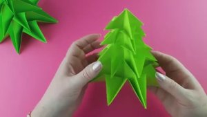 Елочка из бумаги! Оригами елочка Новогодние поделки с ребёнком своими руками!