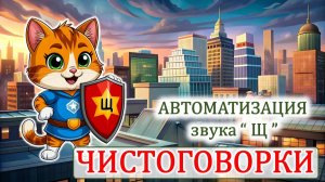 ЧИСТОГОВОРКИ | звук Щ | герой Кошка ДЕТЯМ 4K