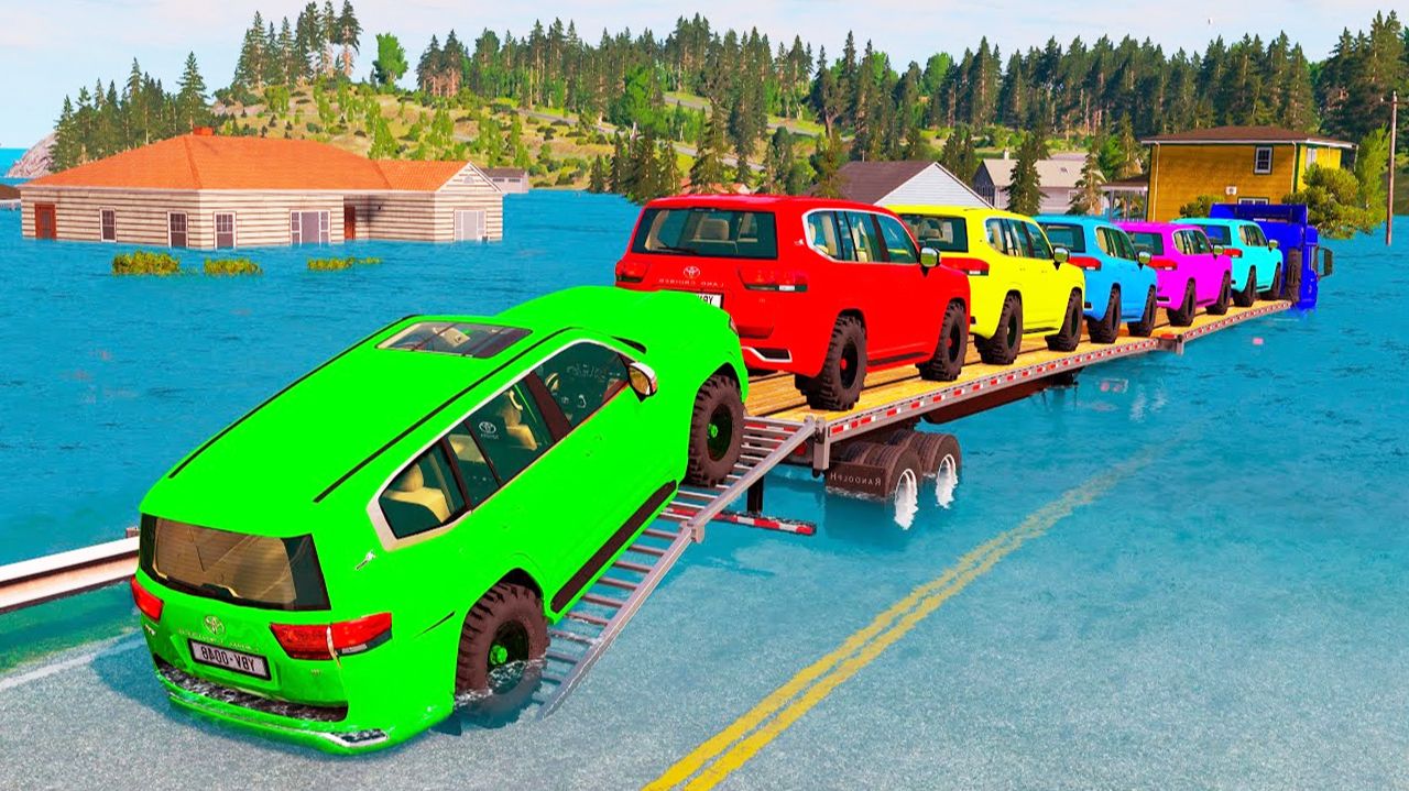 Мультики для детей. Яркие Ленд Крузары на дорогах проходят испытания. Смотреть мультики для малышей. смотреть онлайн