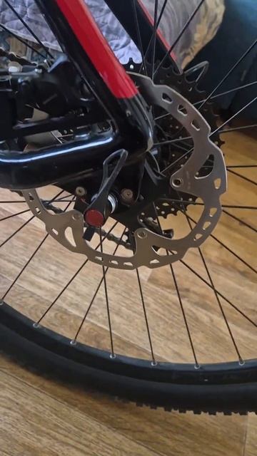 замена тормозных дисков с 160 на 203 Shimano,  на моем велосипеде Twitter E600 pro