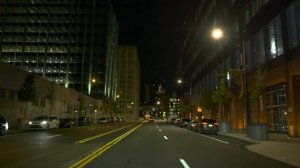 США. Ночная поездка по центру Филадельфии