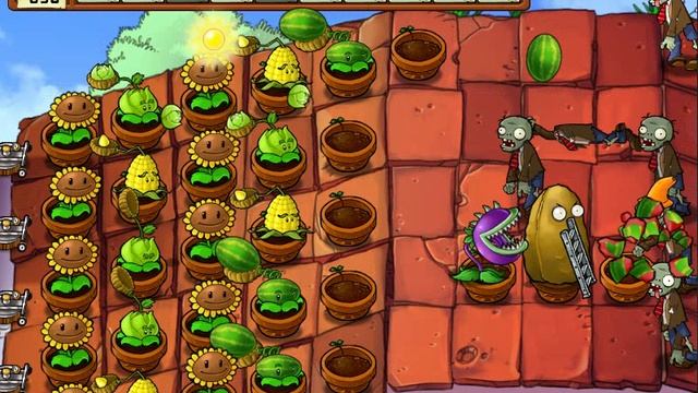 Зомби против растений. Битва на крыше. смотреть онлайн