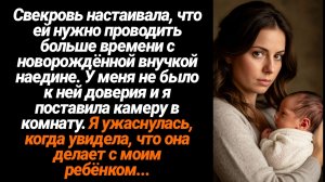 Жизненные Истории/Свекровь настаивала проводить больше времени с новорождённой внучкой, а когда я