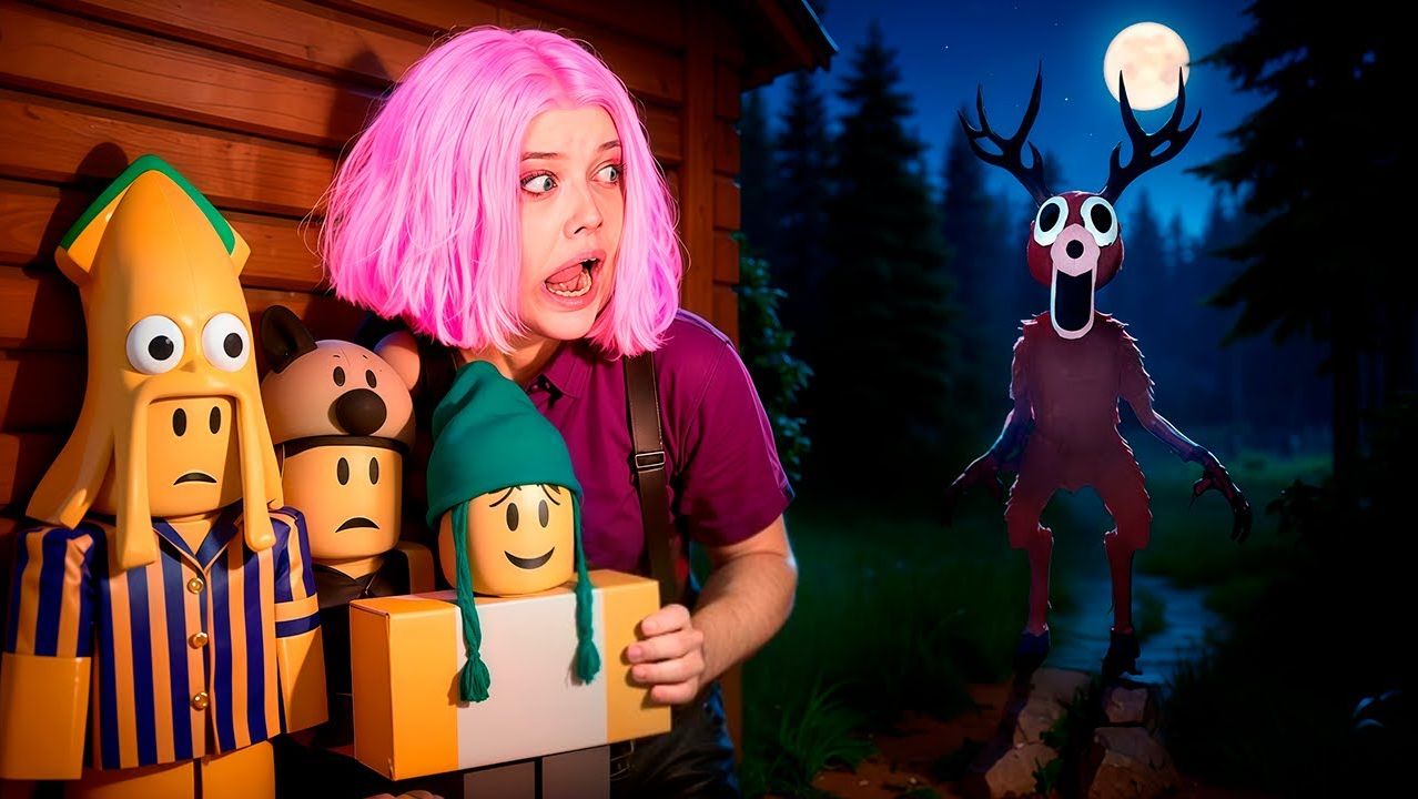 СПАСЛА ДЕТЕЙ ЗА 99 НОЧЕЙ В ЛЕСУ ОТ СТРАШНОГО ЛОСЯ В РОБЛОКСЕ! ЛОСЬ ЛЮДОЕД ИЩЕТ ДЕТОК НА ОБЕД!ОМ-НОМ смотреть онлайн