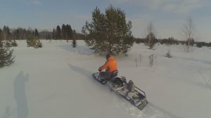 Легкий маневренный, а главное проходимый мотобуксировщик толкач Альбатрос-XL8!