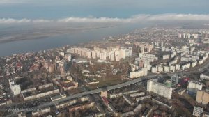 Осенний городской пейзаж / город Самара и река Волга / Октябрьский район / Russia