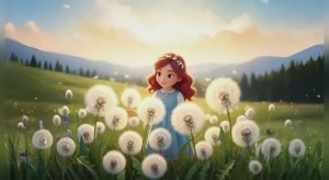 Детская песенка про одуванчик  - Подарок для мамы. Добрая песенка/ Мультик для малышей. Мультик 0+