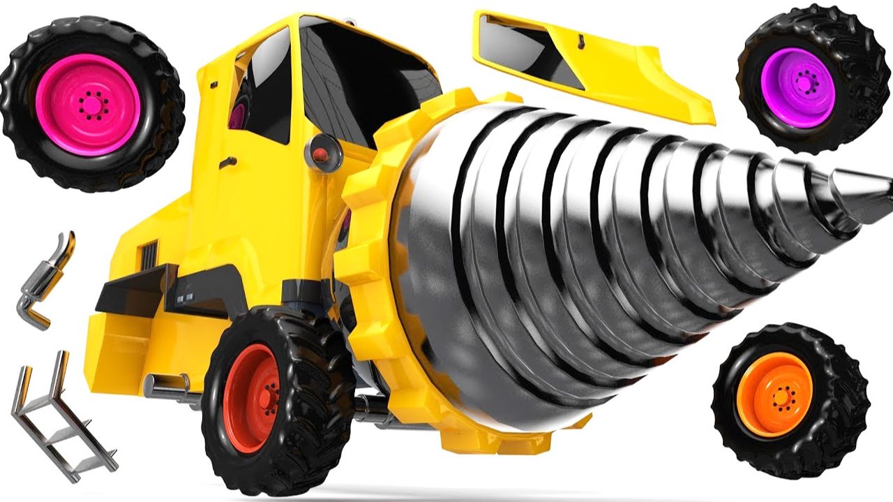 Мультики для детей. Строительная машина и скорая помощь. Смотреть онлайн мультики для малышей смотреть онлайн