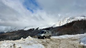 Пшехский водопад зимой. Адыгея январь 2024г. Посёлок Отдаленный. Девятнадцатый день путешествия.