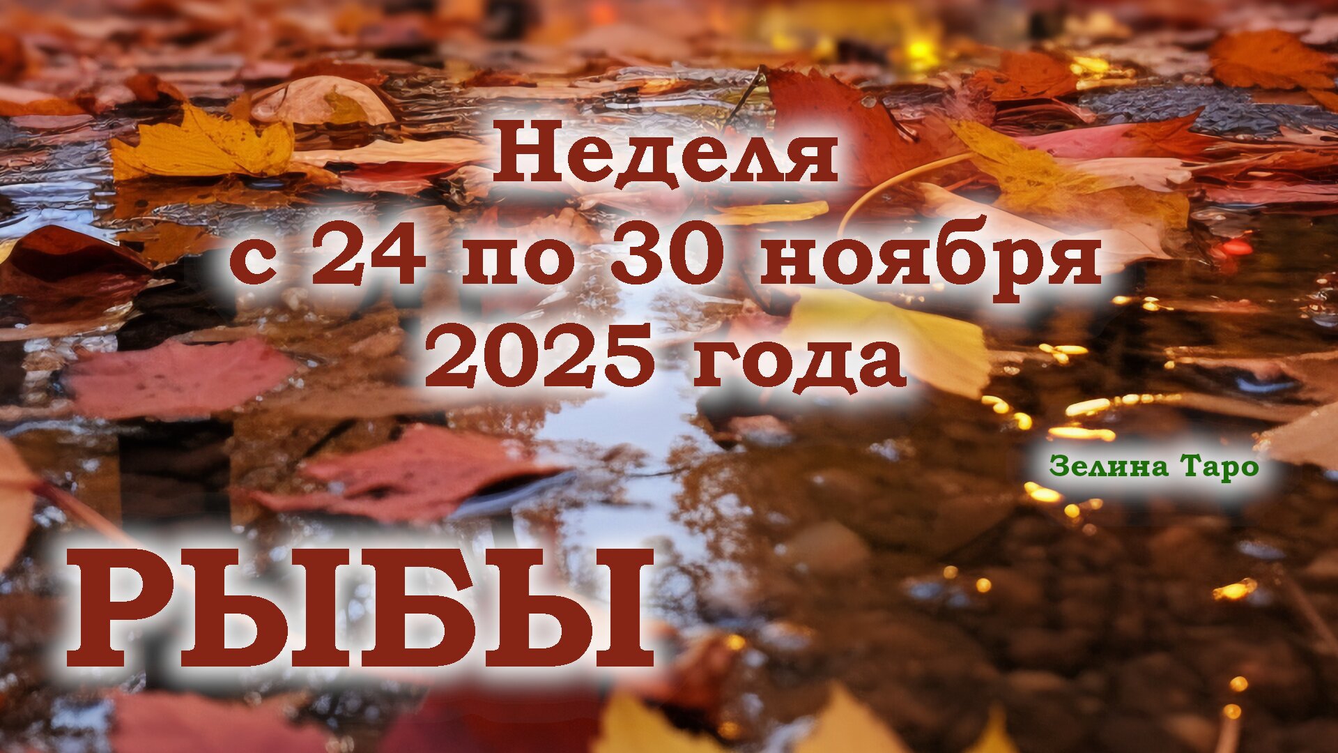 РЫБЫ | ТАРО прогноз на неделю с 24 по 30 ноября 2025 года