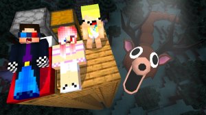 😱СТОП ЧТО? ГОЛОДНЫЙ ЧЕРВЬ ОЛЕНЬ 99 НОЧЕЙ В ЛЕСУ В МАЙНКРАФТ! ШЕДИ ЛЕСКА И НУБИК MINECRAFT