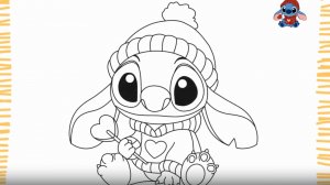 Как нарисовать зимнего Стича | Пошагово | Очень легко