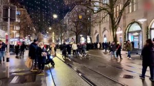 🇨🇭 Рождественская иллюминация в Цюрихе, Швейцария🎄Атмосфера Рождества в ШВЕЙЦАРИИ🇨🇭