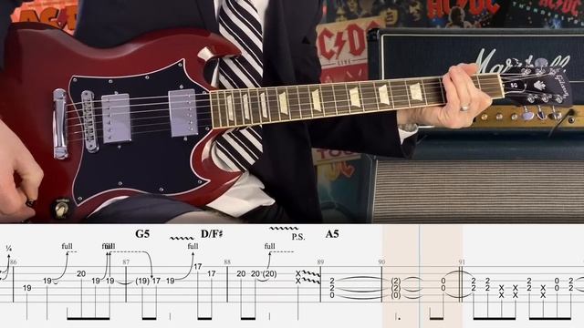 AC DC - It's a Long Way to The Top Cover (Табулатура) Guitar Tutorial TABS смотреть онлайн